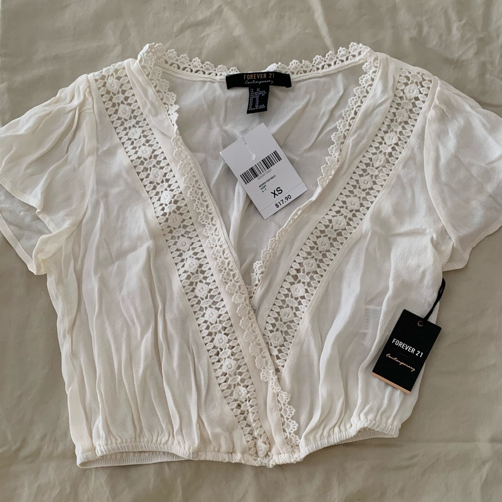 Off white forever 21 blouse